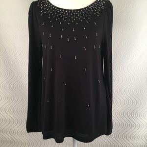 NWOT Boden Black Long Sleeve Top, 8